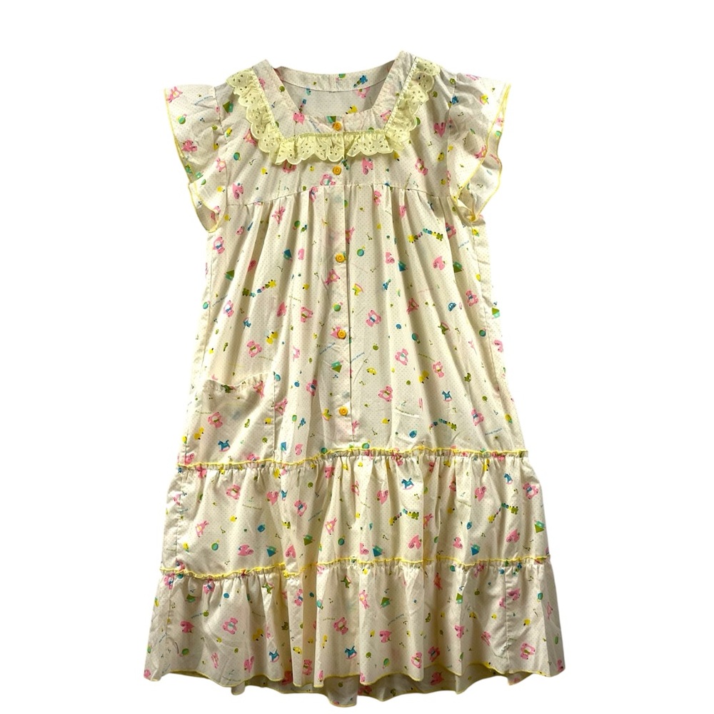 Handmade Kawaii Nightgown Print Pastel Tier Logantex Lace Teddy Bear Baby Cute